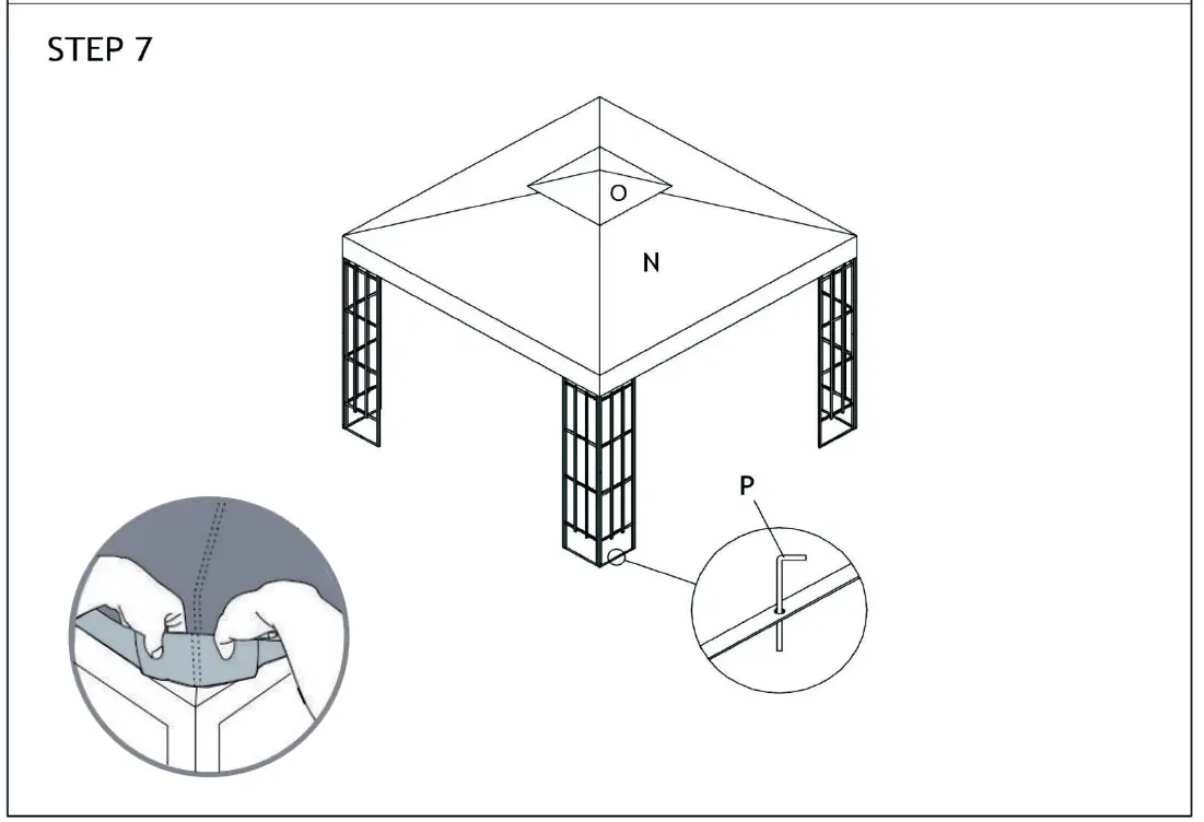 Outsunny 01-0153 Garden Pavilion Tent Shelter 8