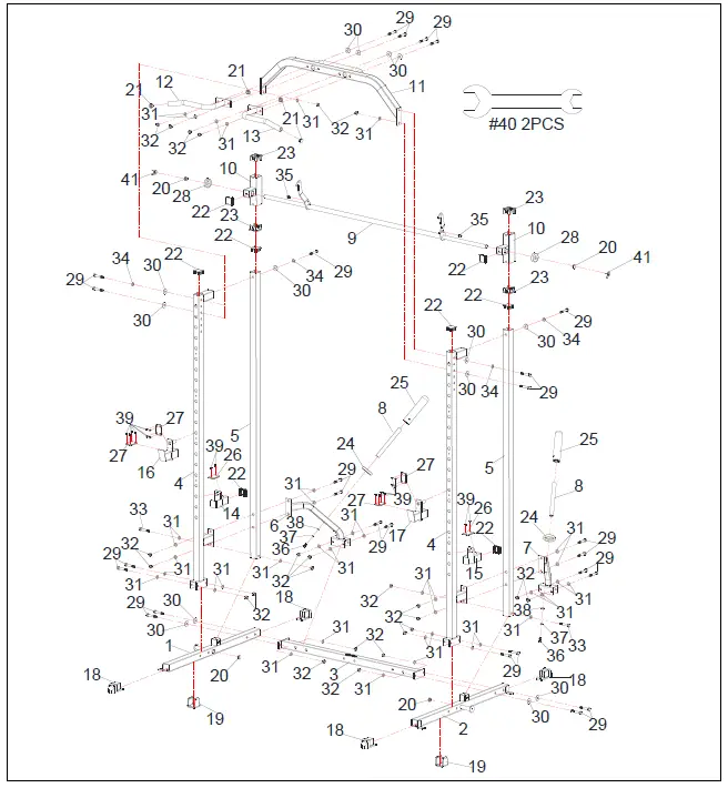 SUNNY-HEALTH-FITNESS-SF-XF920020-Essential-Series-Smith-Machine-Squat-Rack-fig-1