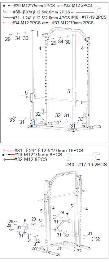 SUNNY-HEALTH-FITNESS-SF-XF920020-Essential-Series-Smith-Machine-Squat-Rack-fig-5