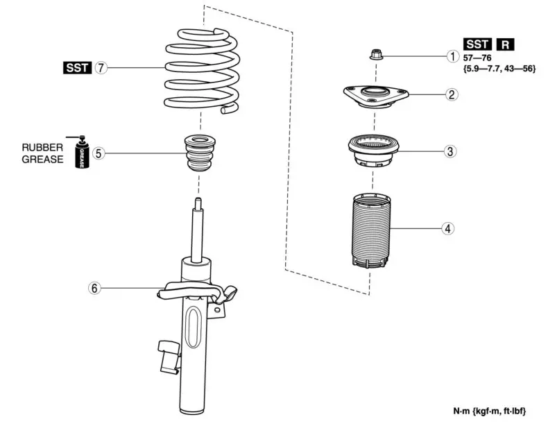 MAZDA 2010 3 L4 2 5L Suspension Strut Shock Absorber