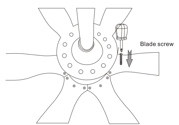 FUFU GAGA KF02022701 66 Inch Integrated LED Indoor Black Ceiling Fan - Blade screw