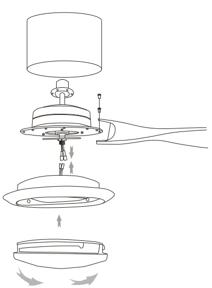 FUFU GAGA KF02022701 66 Inch Integrated LED Indoor Black Ceiling Fan - Light Kit