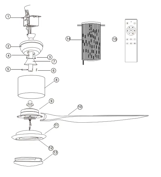 FUFU GAGA KF02022701 66 Inch Integrated LED Indoor Black Ceiling Fan - ceiling fan