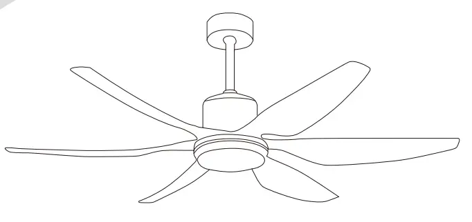 FUFU GAGA KF02022701 66 Inch Integrated LED Indoor Black Ceiling Fan