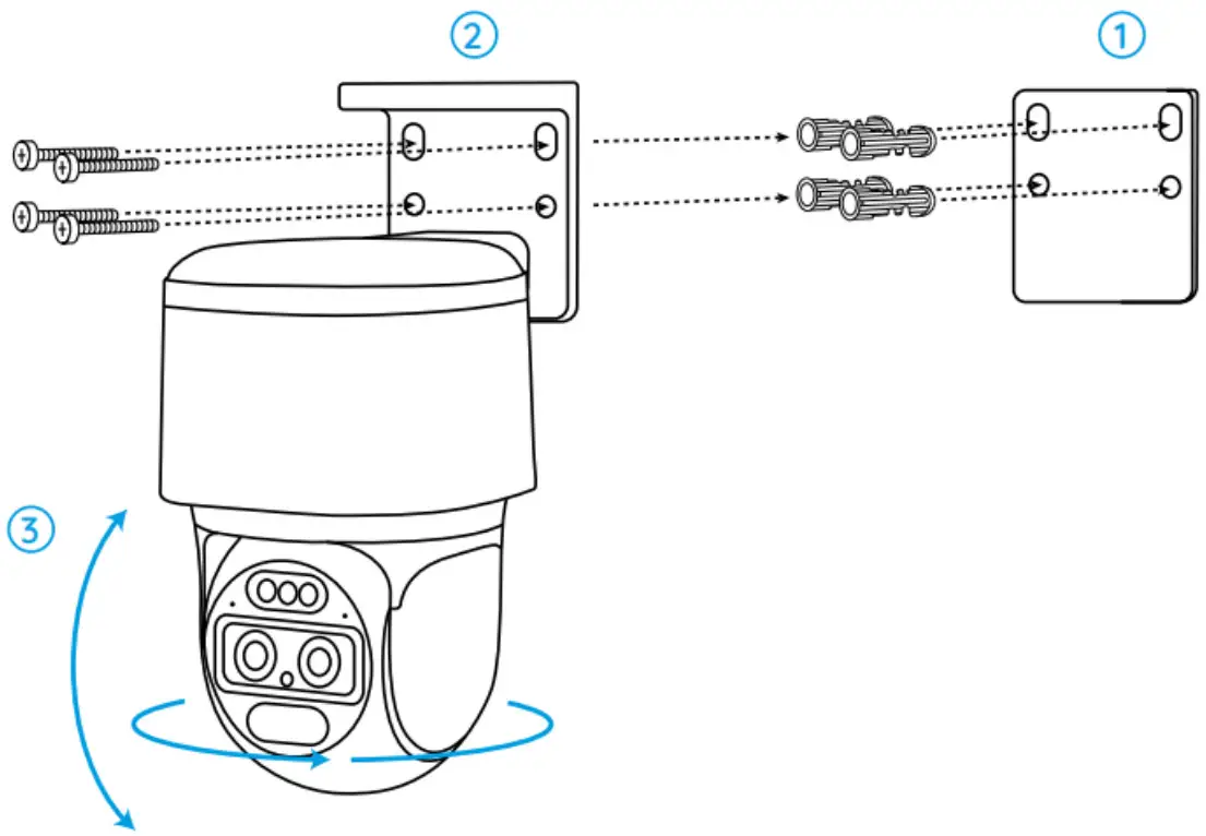 reolink TrackMix PoE PTZ Camera with Dual Tracking - Mount Camera