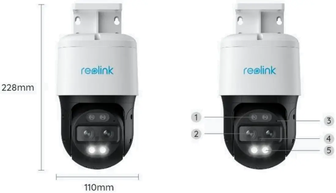 reolink TrackMix PoE PTZ Camera with Dual Tracking - Specs