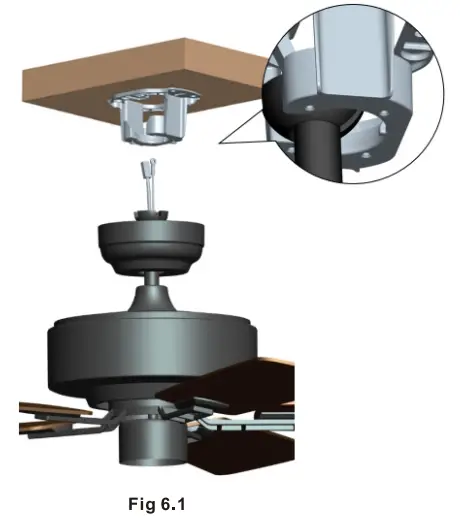 Hanging Ceiling Fan & Installing Power Adapter & Wiring the Fan