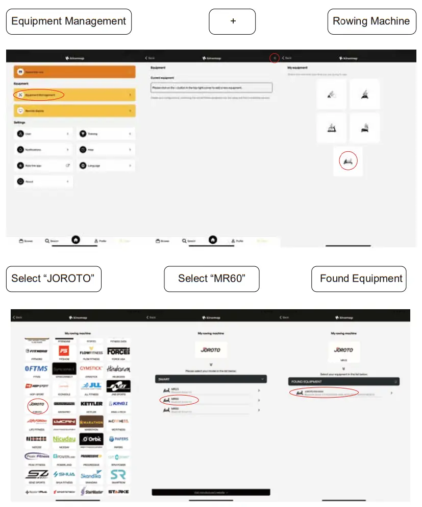 joroto mr60 rowing machine - KINOMAP 2