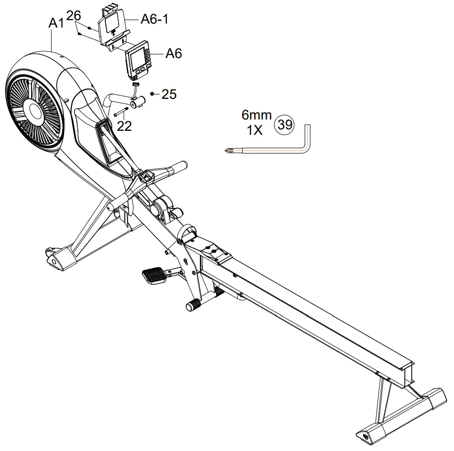 joroto mr60 rowing machine - Monitor