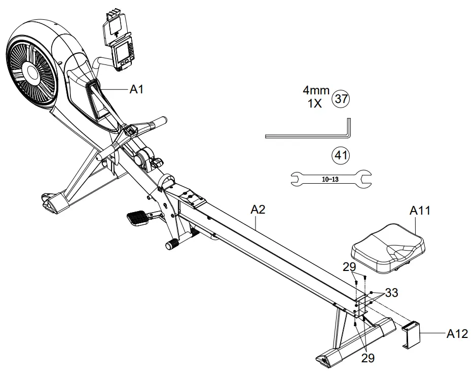joroto mr60 rowing machine - Seat