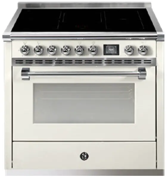 Steel AQ9S 5FI NA C Ascot 90cm Nuvola with Chrome Trim Induction Freestanding Cooker
