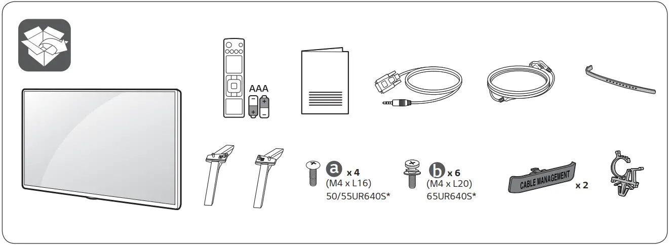LG 50UR640S0ZD 4K Ultra HD HDMI LED Commercial Pro TV