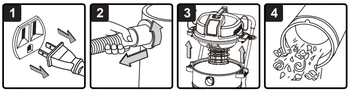 Vacmaster VJE1412SW 0201 Wet or Dry Shop Vacuum Cleaner - Remove 6