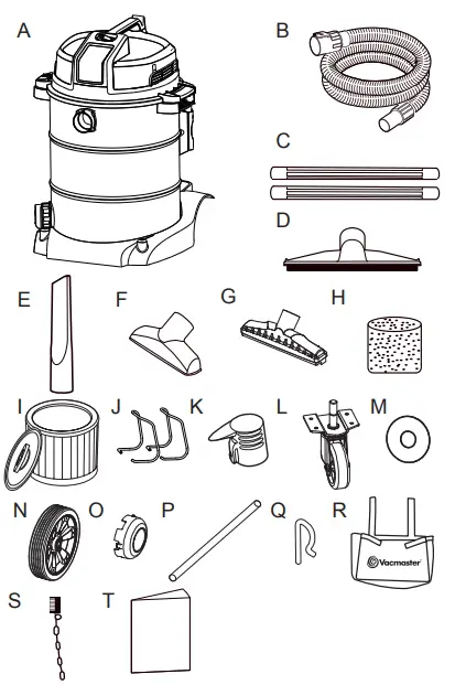 Vacmaster VJE1412SW 0201 Wet or Dry Shop Vacuum Cleaner - Remove