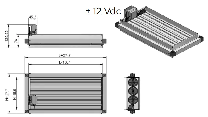 AIRZONE CPRC Motorized Rectangular Duct Damper - DUCT DAMPER