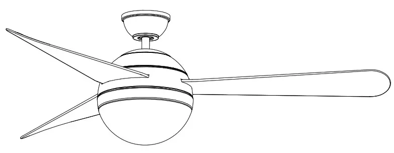MAXIM 88802 Cupola 3 Blade Fan w 2 Light FKT