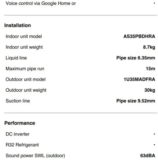 FIG 4 SPECIFICATIONS