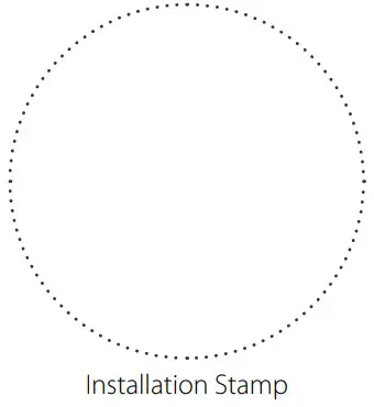 BLAUBERG Freshbox 110 Air Handling Unit - Installation Stamp