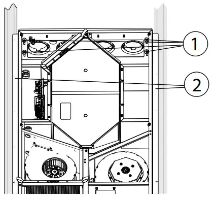 BLAUBERG Freshbox 110 Air Handling Unit - air ducts installed