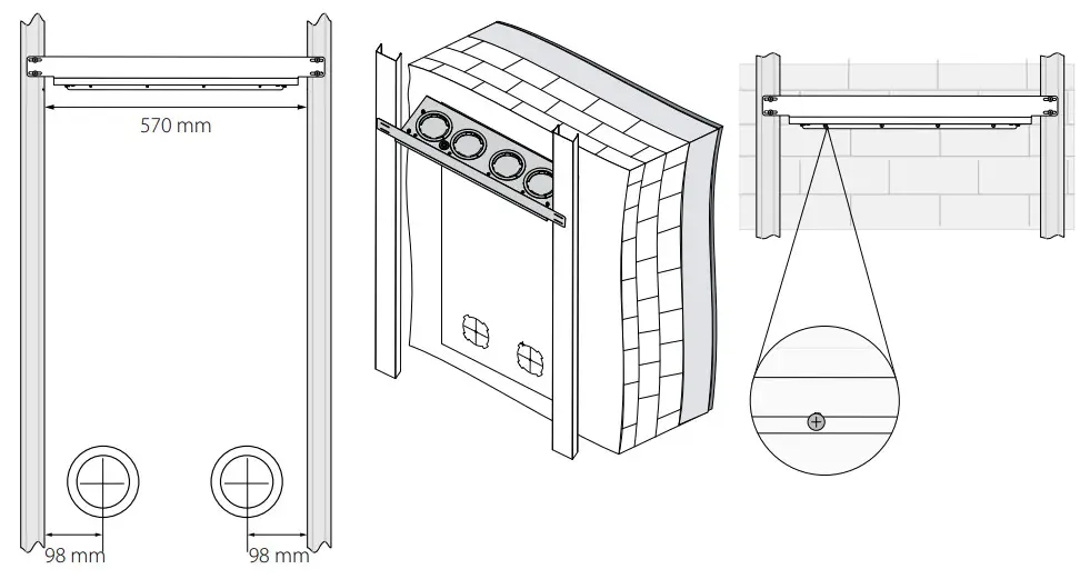 BLAUBERG Freshbox 110 Air Handling Unit - mounting plate1