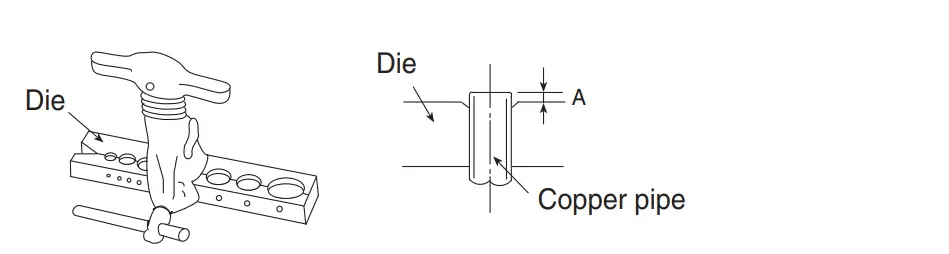 Installation of refrigerating pipes and air removal