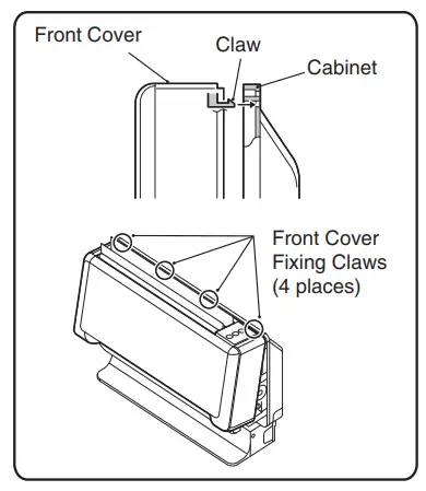 Removal and installation of front cover