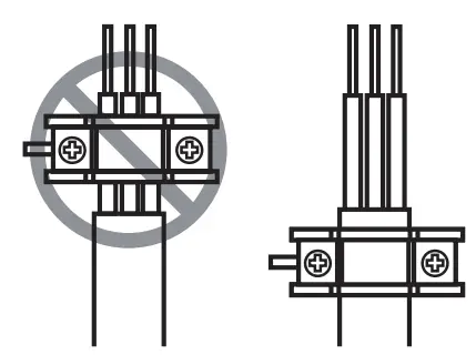 Connection of the connecting cord
