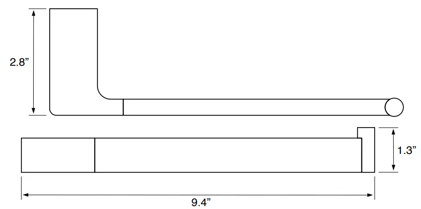 NAMEEK S NFA065 9 4 Inch Wall Mounted Towel Bar - Figure