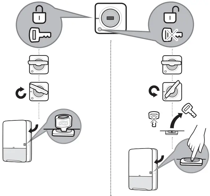 TORK 552530 PeakServe Mini Continuous Hand Towel Dispenser - Description 3
