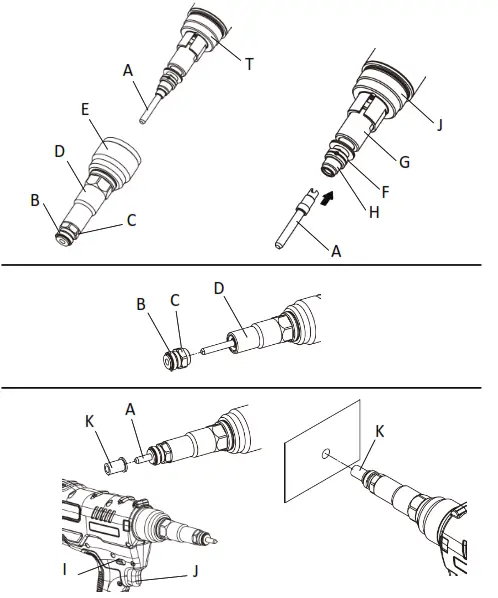 STANLEY NB08PT-18 Blind Nut Tool Battery Power Tool - Assemblies