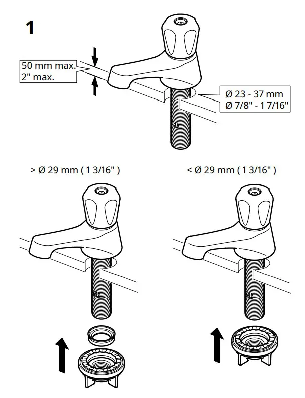 IKEA HAVSJÖN Pillar Tap - fig