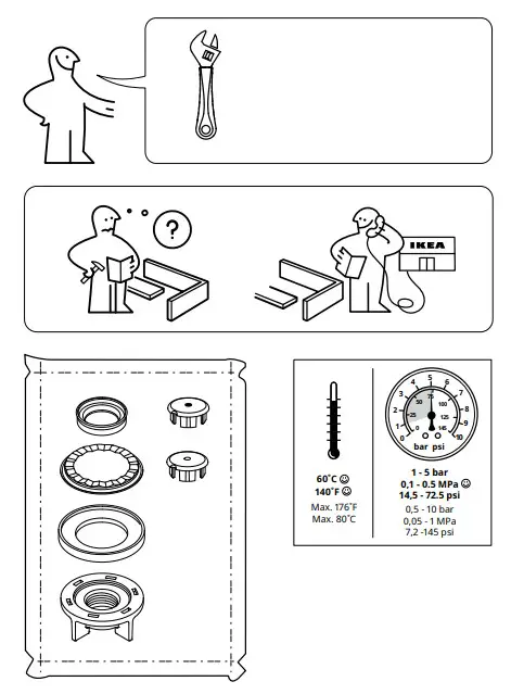 IKEA HAVSJÖN Pillar Tap - fig
