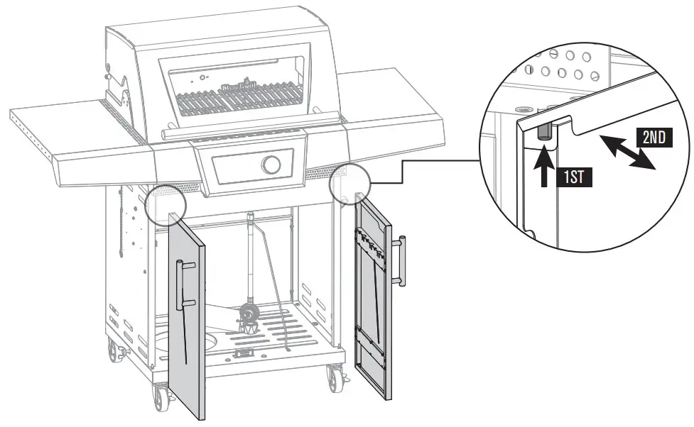 Char-Broil 463258622 Advantage Pro 4 Burner Gas Grill - replace Doors