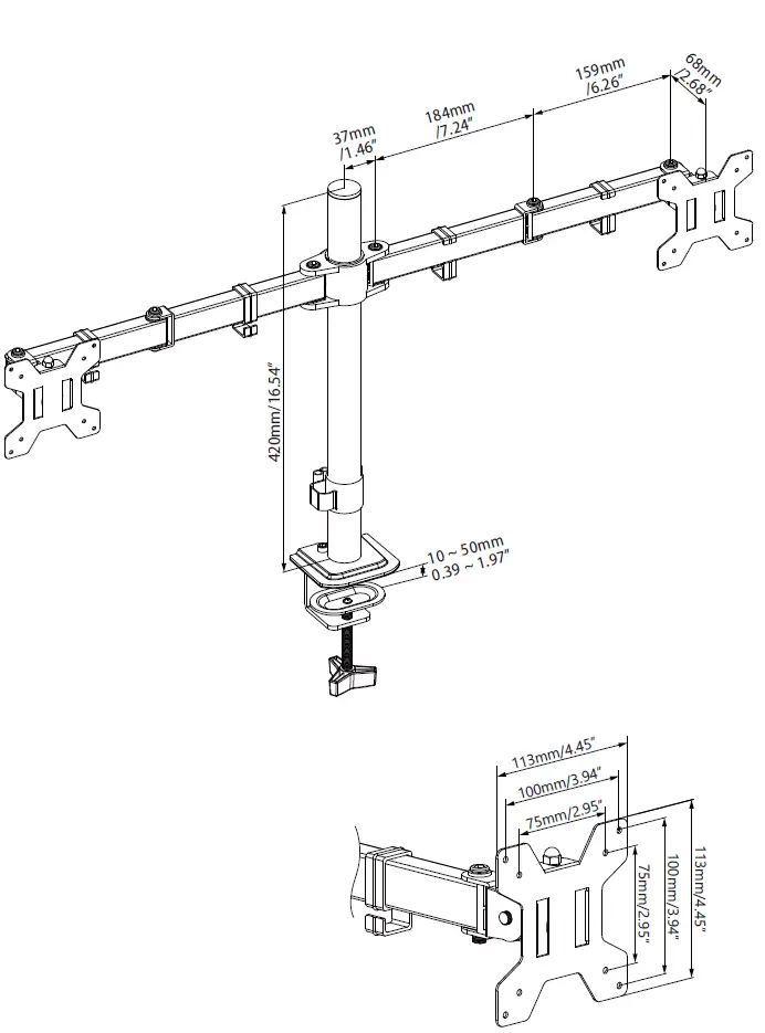 American-Express-MS-02N-US2.0-Dual-Monitor-Desk-Mount-FIG-19