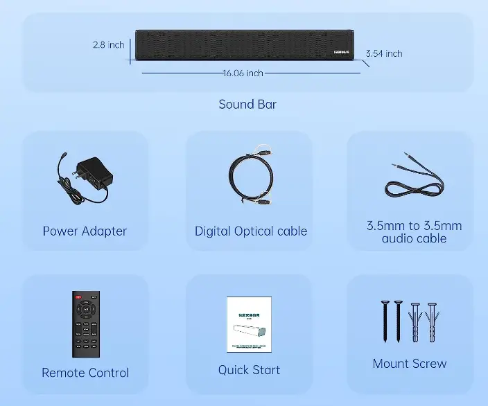 BESTISAN SE05 Wall Mountable Bluetooth SoundBar-fig-1