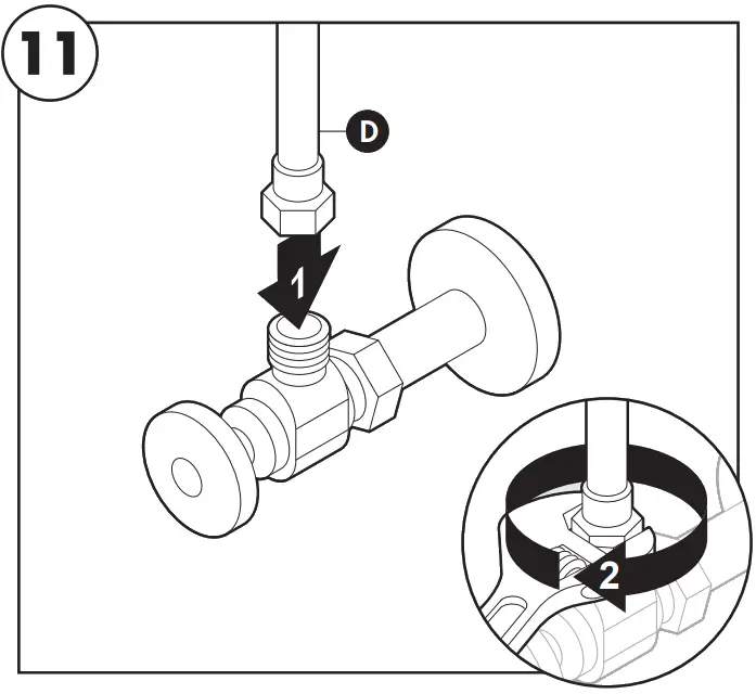 GERBER GTB20670 Wrightwood Two Piece Elongated Toilet - Attach braided hose