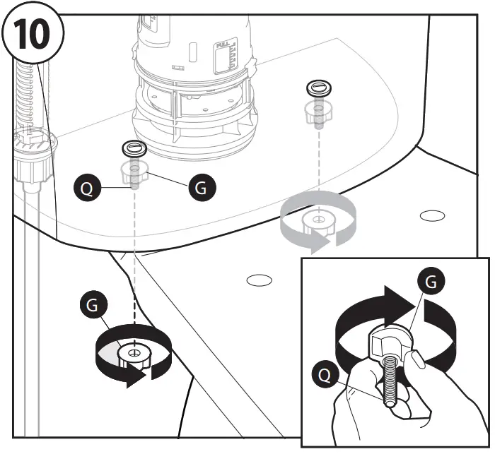 GERBER GTB20670 Wrightwood Two Piece Elongated Toilet - Attach wing nuts