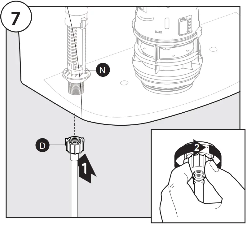GERBER GTB20670 Wrightwood Two Piece Elongated Toilet - braided hose