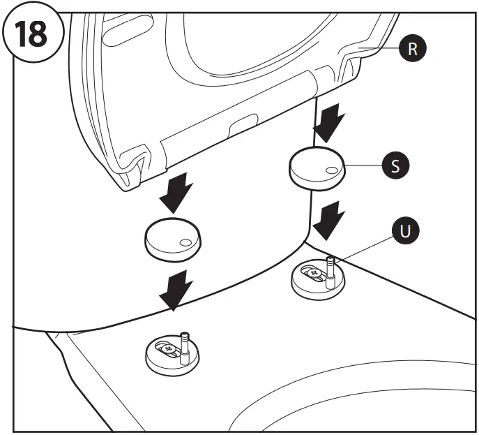 GERBER GTB20670 Wrightwood Two Piece Elongated Toilet - seat bolt caps