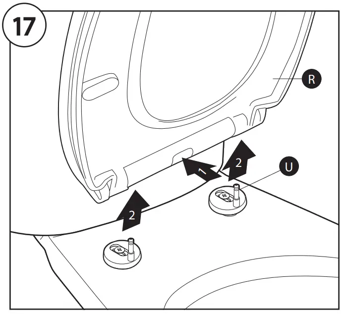 GERBER GTB20670 Wrightwood Two Piece Elongated Toilet - seat release button