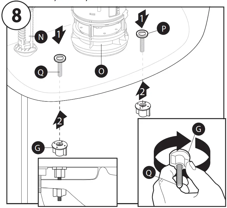 GERBER GTB20670 Wrightwood Two Piece Elongated Toilet - tank bolts