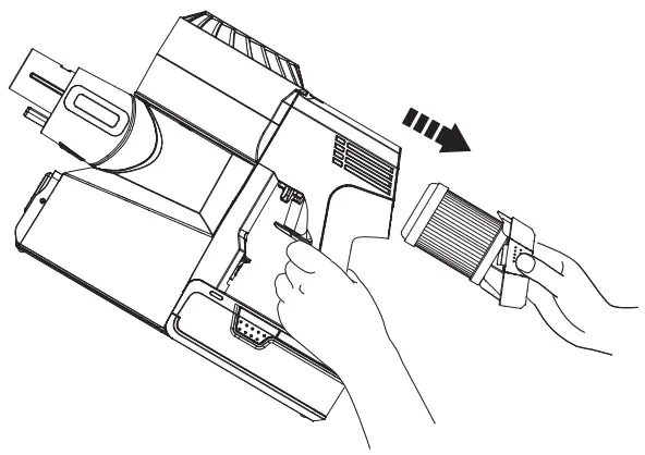 Tineco S10 SERIES Smart Vacuum Cleaner - button and gently