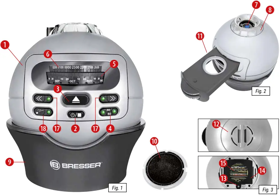 BRESSER 8847100 Optik Junior Astro Planetarium with Motor - parts