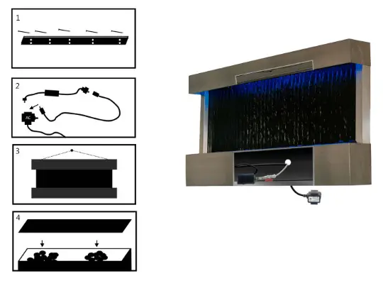 XBRAND SE 282 2828 Wall Mounted Waterfall - fig 1