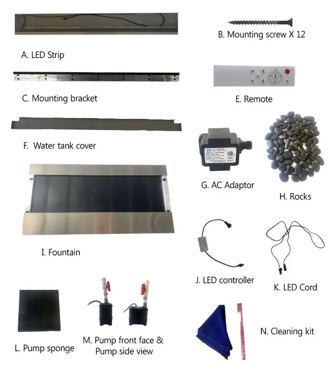 XBRAND SE 282 2828 Wall Mounted Waterfall - fig