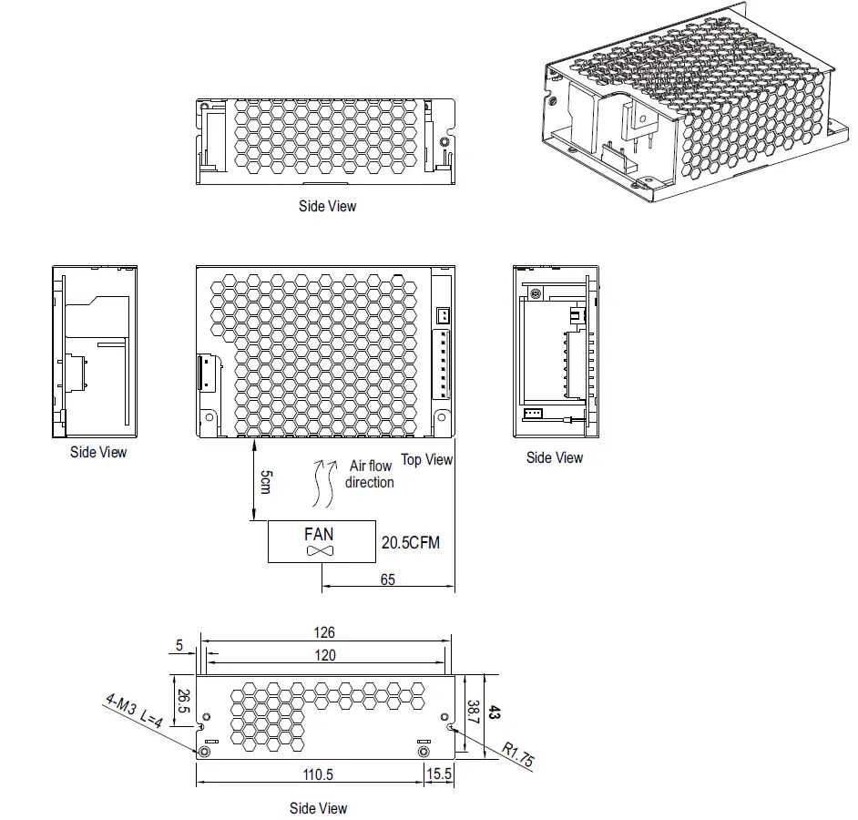 MEAN WELL RPT-160 145W Reliable Triple Output Medical Grade-FIG-6