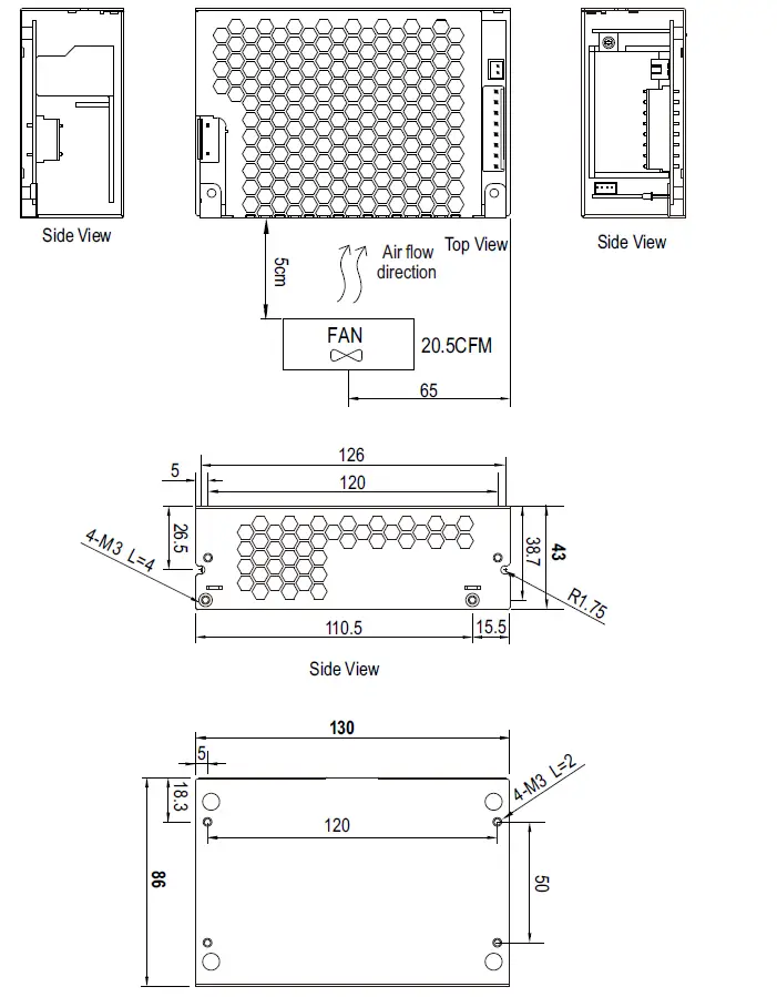 MEAN WELL RPT-160 145W Reliable Triple Output Medical Grade-FIG-7