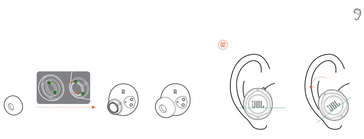 JBL Quantum TWS Air Noise Cancelling Gaming Earbuds - HOW TO WEAR