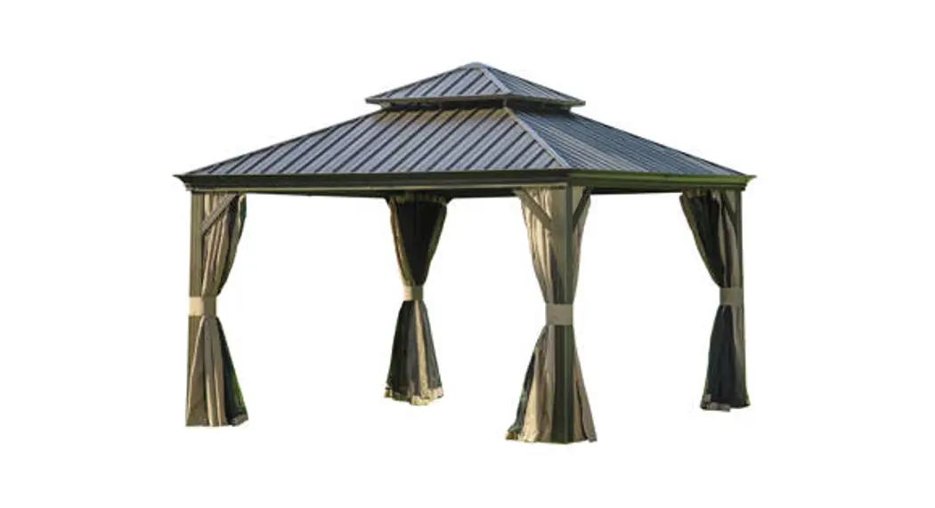 Domi Outdoor Living Lgmf8221 Hardtop Gazebo Wood Looking With Drainage Gutters Instruction Manual