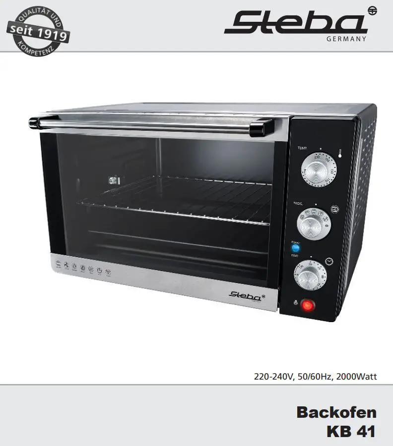 Steba KB41 Mini Oven Instructions